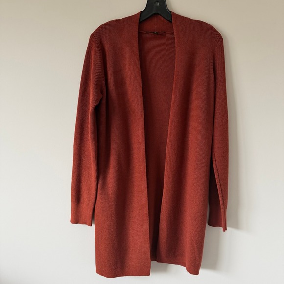 Cyrus Sweaters - Cyrus Rust Orange Brown Open Front Cardigan Women's Size Small Lightweight Layer